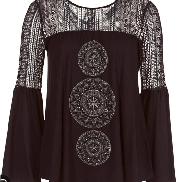 Desigual Neusifu Crochet Lace Top - Picture 2 of 14